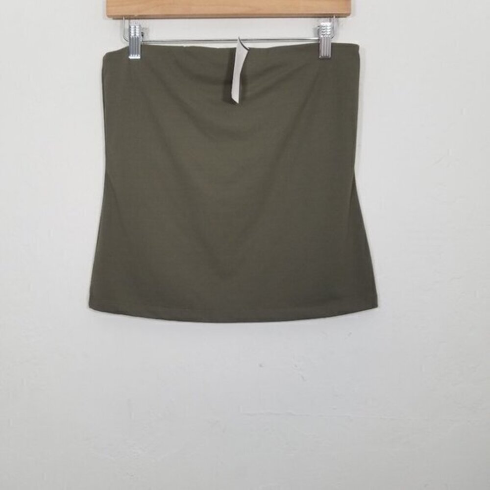 NWT Cache Strapless Top‎ Olive Green Size M